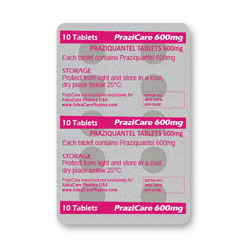 Praziquantel Tablets (blister of 10 tablets)