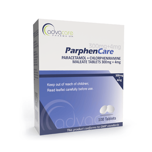 Paracetamol + Chlorpheniramine Maleate Tablets (box of 100 tablets)