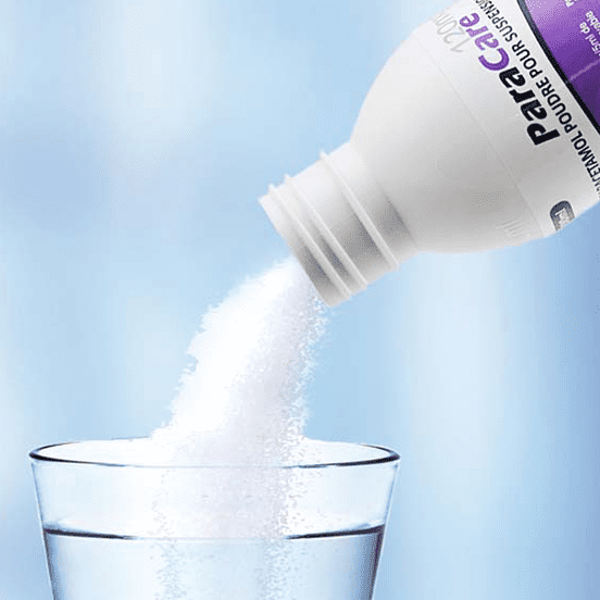 Bottle with liquid oral suspensions and powder for suspension. Bottle with liquid oral suspensions and powder for suspension.