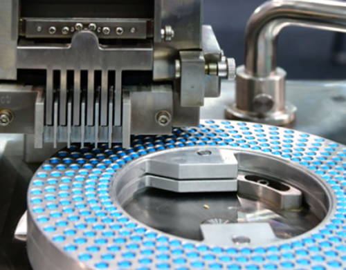 A pharmaceutical manufacturing facility GMP production line. A pharmaceutical manufacturing facility GMP production line.