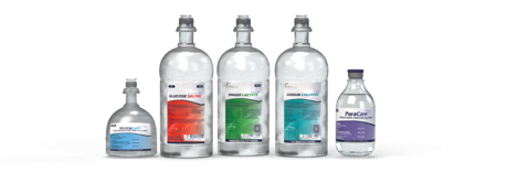 Large Volume Injections and Infusions in IV fluid bags and bottles.