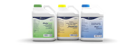 Multi-dose veterinary disinfectants for topical use on livestock animals. Multi-dose veterinary disinfectants for topical use on livestock animals.