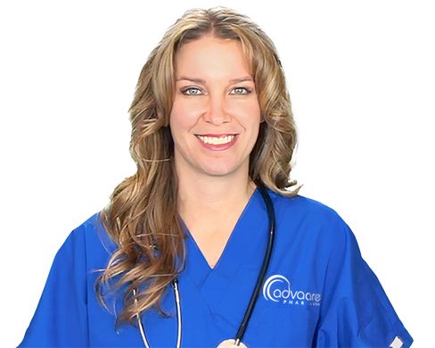 A nurse providing details on a wide range of medical devices manufacturer AdvaCare Pharma.