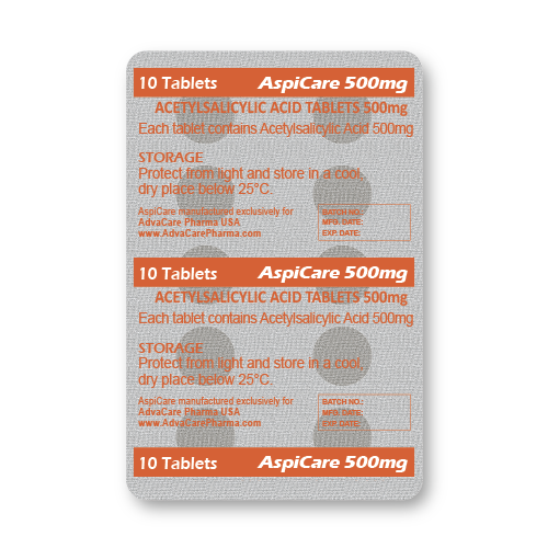 Comprimés d'Acide Acétylsalicylique (blister de 10 comprimés) Comprimés d'Acide Acétylsalicylique (blister de 10 comprimés)