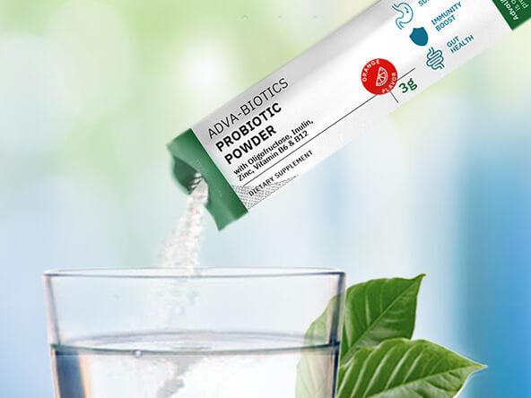 Supplements in powder dosage form packed in a sachet. Supplements in powder dosage form packed in a sachet.