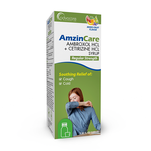Sirop d'Ambroxol HCl + Cetirizine HCl (boîte de 1 flacon)