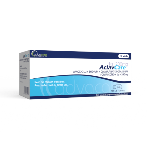 Amoxicilina + Clavulanato para Inyección (caja de 10 frascos)