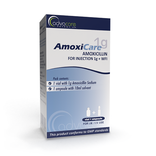 Amoxicilline avec Eau pour Injection (boîte de 1 flacon)
