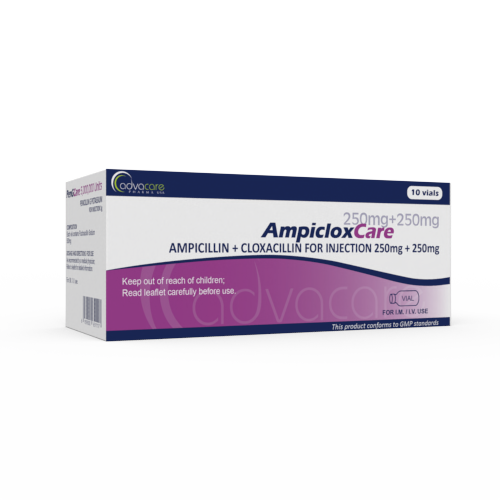 Ampicilina + Cloxacilina para Inyección (caja de 10 frascos) Ampicilina + Cloxacilina para Inyección (caja de 10 frascos)
