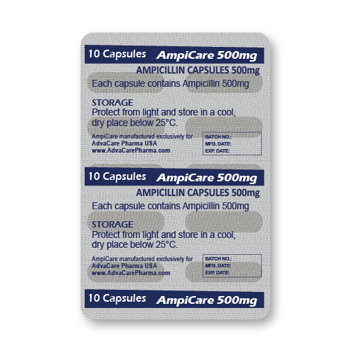 Capsules d'Ampicilline (blister de 10 capsules) Capsules d'Ampicilline (blister de 10 capsules)