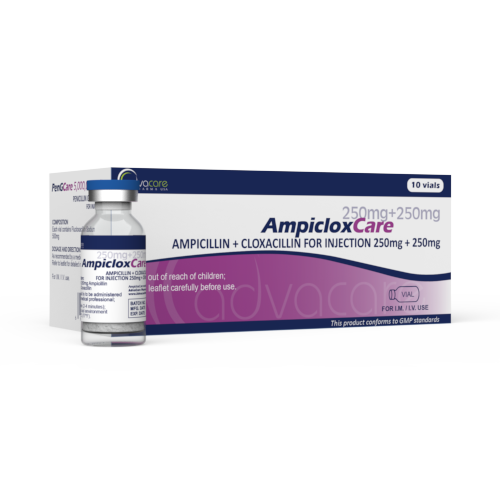Ampicilline + Cloxacilline pour Injection (1 boîte et 1 flacon) Ampicilline + Cloxacilline pour Injection (1 boîte et 1 flacon)