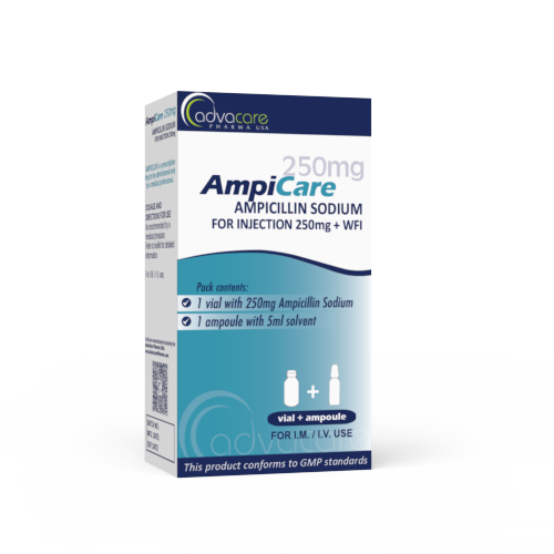 Ampicilline sodique avec eau pour injection (boîte de 1 flacon)