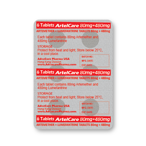 Artemether + Lumefantrine Tablets (blister of 6 tablets)