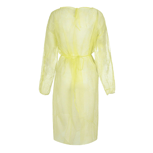 Bata de aislamiento amarilla (1 pieza)