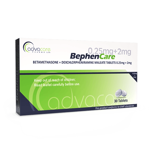 Comprimidos de Betametasona + Maleato de Dexclorfeniramina (caja de 30 comprimidos)