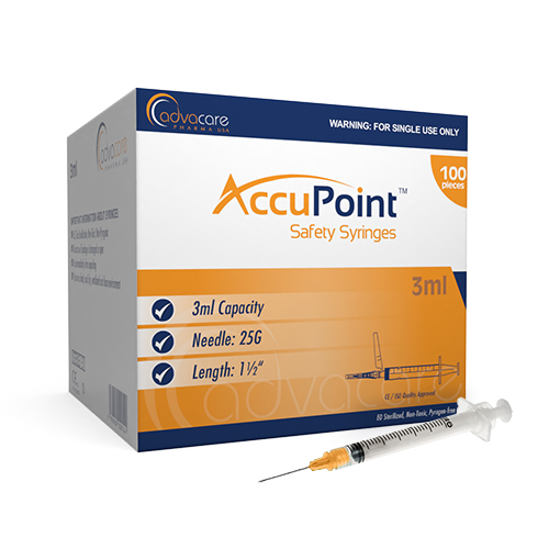 Seringues de Sécurité (100 pièces/boîte) Seringues de Sécurité (100 pièces/boîte)
