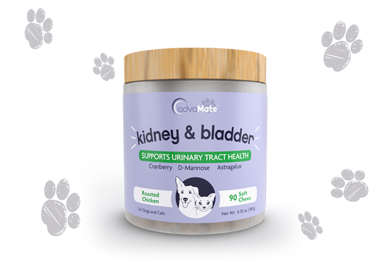 Bouchées tendres AdvaMate reins et vessie pour chiens et chats avec canneberge et D-Mannose