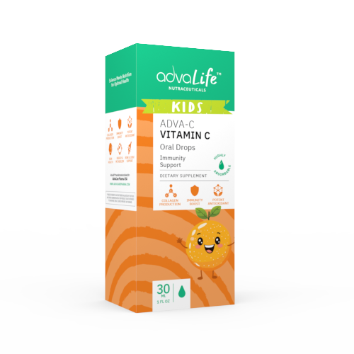Gotas de vitamina C para niños (caja de frasco)