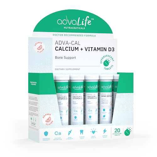 Comprimidos Efervescentes de Calcio + Vitamina D3 (caja de 12 tubos)