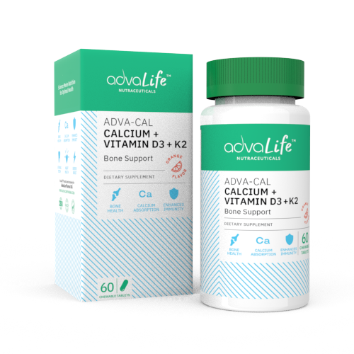 Calcium + D3 + K2 Vitamin Tablets (1 box and 1 bottle)