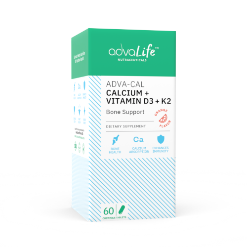 Calcium + D3 + K2 Vitamin Tablets (box of bottle)