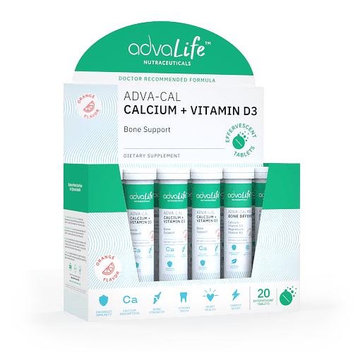 Comprimés Effervescents de Calcium + Vitamine D3 (boîte de 12 tubes) Comprimés Effervescents de Calcium + Vitamine D3 (boîte de 12 tubes)