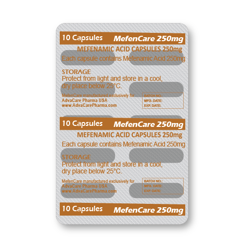 Capsules d'Acide Méfénamique (blister de 10 capsules) Capsules d'Acide Méfénamique (blister de 10 capsules)