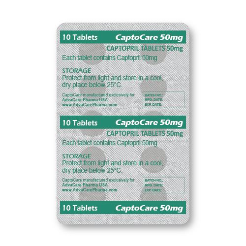 Captopril Tablet (blister of 10 tablets)