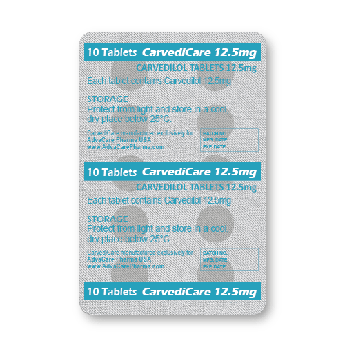 Comprimés de Carvédilol (blister de 10 comprimés) Comprimés de Carvédilol (blister de 10 comprimés)