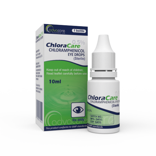 Chloramphenicol Eye Drops (1 box and 1 bottle)