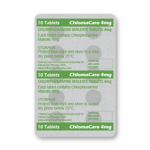 Comprimés de Chlorphénamine (blister de 10 comprimés)