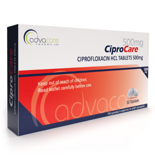 Comprimidos de Ciprofloxacina HCl (caja de 10 comprimidos)