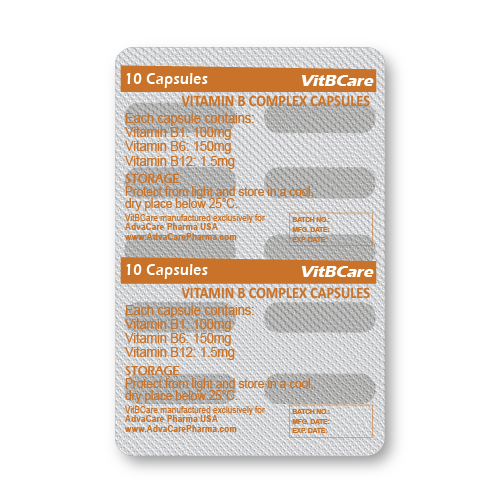 Cápsulas de Complejo de Vitamina B (blíster de 10 cápsulas) Cápsulas de Complejo de Vitamina B (blíster de 10 cápsulas)