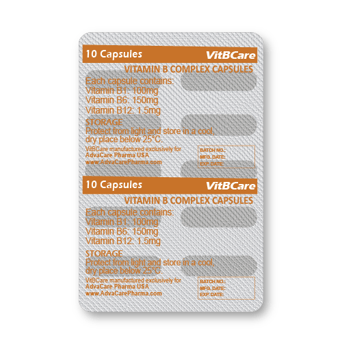 Capsules de Complexe Vitamine B (blister de 10 capsules)