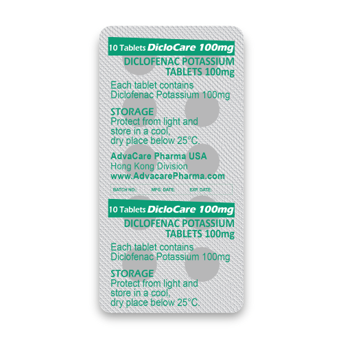 Comprimidos de Potasio de Diclofenaco (blíster de 10 comprimidos)