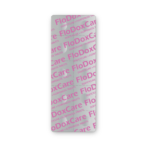 Comprimidos de Doxiciclina HCl + Florfenicol (blíster de 10 comprimidos)