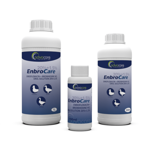 Enrofloxacin + Bromhexine HCl Oral Solution (100ml bottle, 500ml bottle and 1L bottle) Enrofloxacin + Bromhexine HCl Oral Solution (100ml bottle, 500ml bottle and 1L bottle)