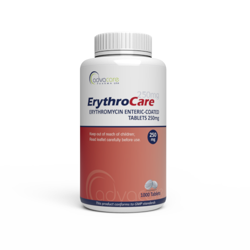 Erythromycin Enteric-Coated Tablets (bottle of 1000 tablets)