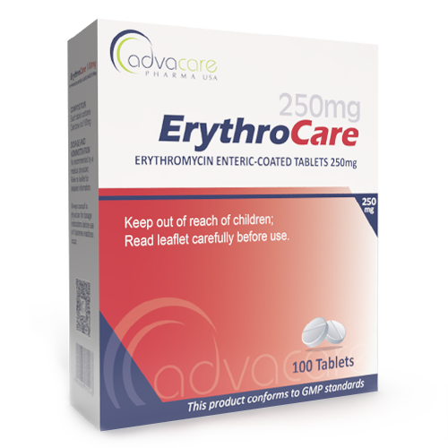 Erythromycin Enteric-Coated Tablets (box of 100 tablets)