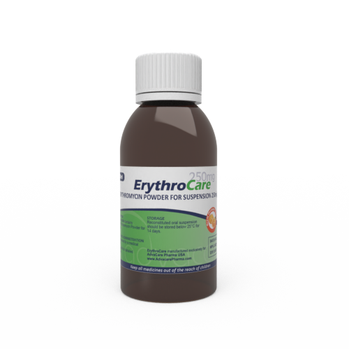 Erythromycin for Suspension (1 white plastic bottle and 1 amber plastic bottle)