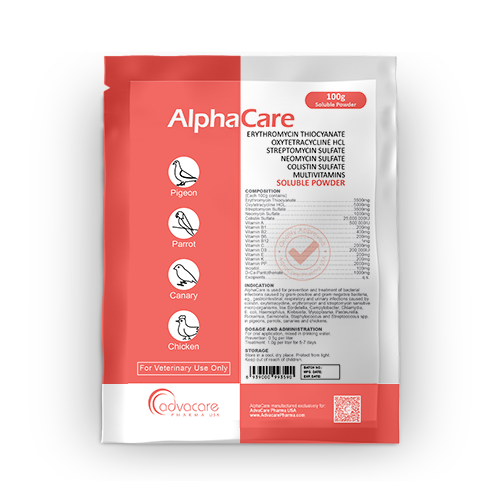 Erythromycin + Oxytetracycline + Streptomycin + Neomycin + Colistin + Multivitamins Soluble Powder (1 bag) Erythromycin + Oxytetracycline + Streptomycin + Neomycin + Colistin + Multivitamins Soluble Powder (1 bag)