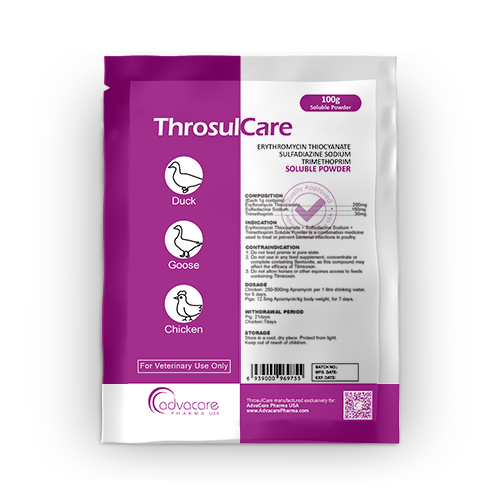 Erythromycin Thiocyanate + Sulfadiazine Sodium + Trimethoprim Soluble Powder (1 bag)