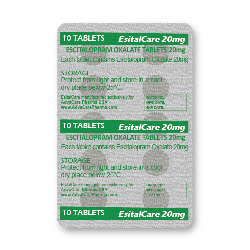 Comprimidos de Oxalato de Escitalopram (blíster de 10 comprimidos)