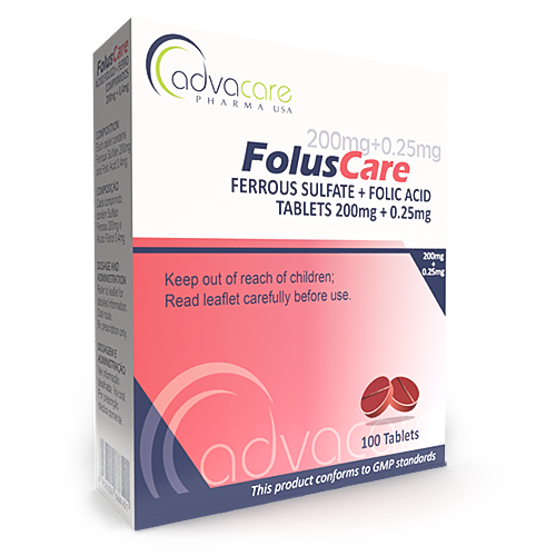 Ferrous Sulfate + Folic Acid Tablets (box of 100 tablets) Ferrous Sulfate + Folic Acid Tablets (box of 100 tablets)