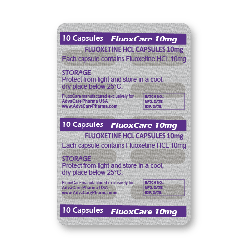 Cápsulas de Fluoxetina HCl (blíster de 10 cápsulas)