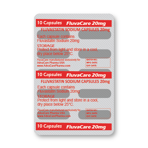 Fluvastatin Sodium Capsules (blister of 10 capsules)