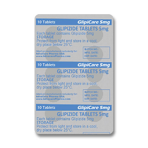 Comprimés de Glipizide (blister de 10 comprimés)