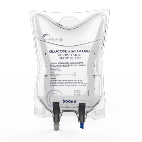 Glucose (Dextrose) + Saline (Sodium Chloride) Injection (1 IV bag)