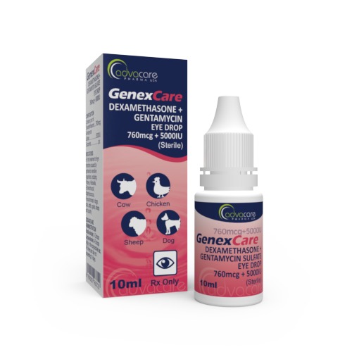 Gotas Oftálmicas de Dexametasona + Gentamicina (1 caja y 1 botella)