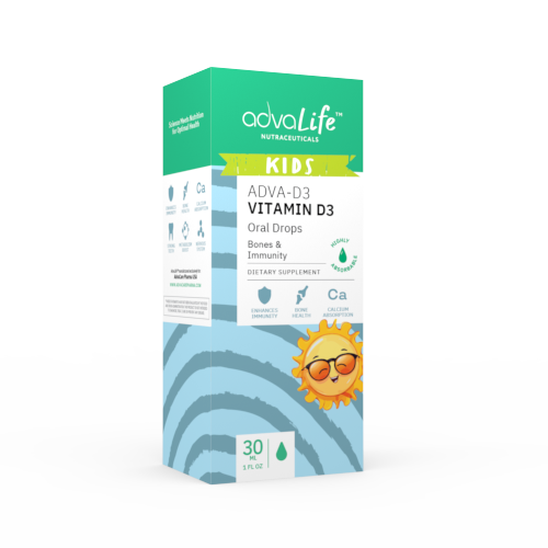 Vitamine D3 en gouttes pour les enfants (boîte de bouteilles)
